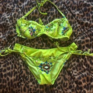 Neon green bikini
